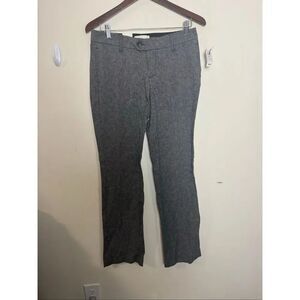 Old Navy Gray Chambray Linen Blend Low Rise Straight Leg Pants NWT Women’s Size